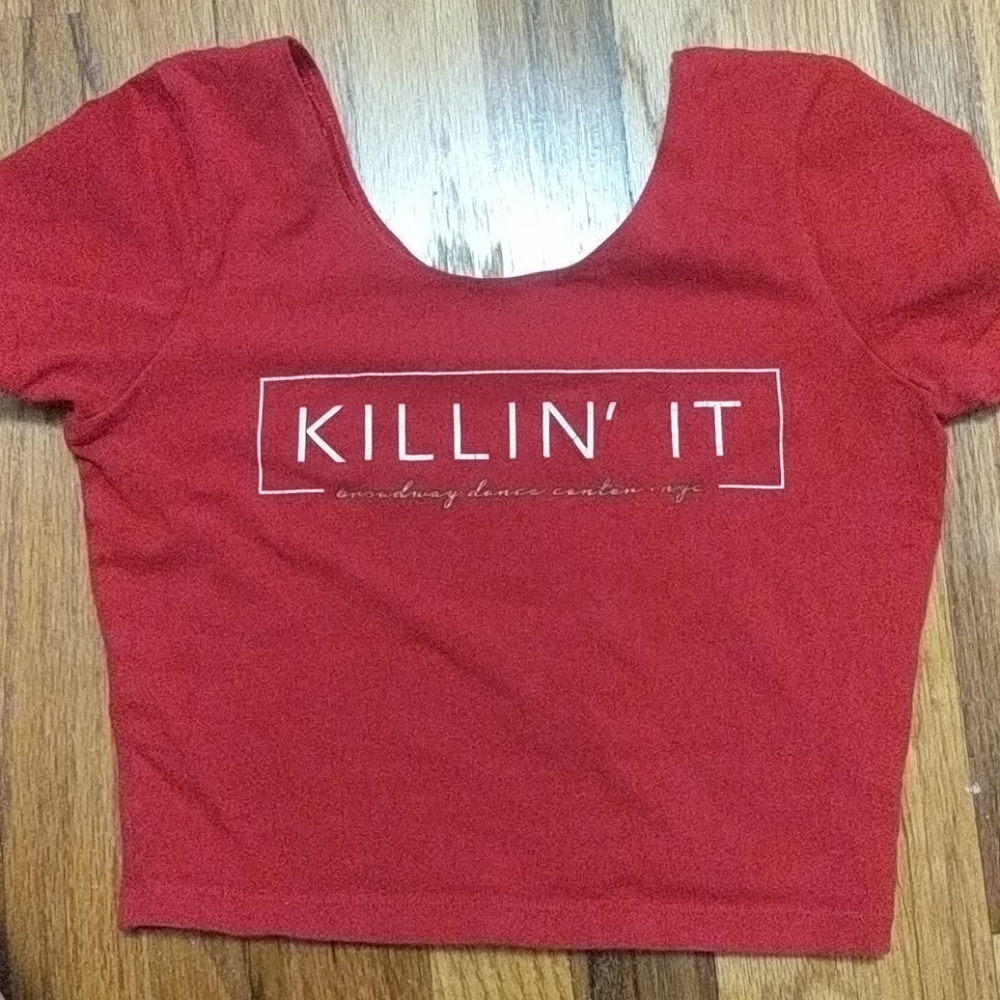 Red crop top